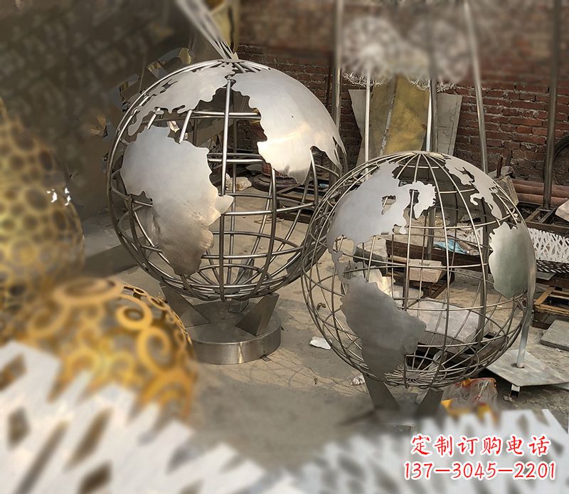 江西校园不锈钢地球仪雕塑112