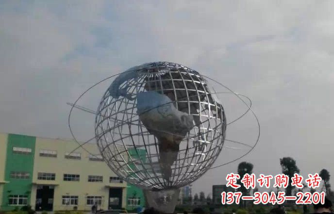 江西校园不锈钢地球仪雕塑222