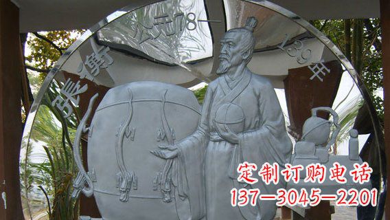 江西校园不锈钢名人宣传雕塑