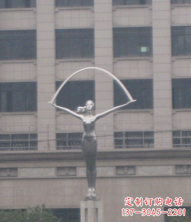 江西校园不锈钢女孩雕塑