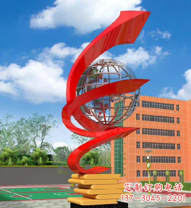 江西校园不锈钢书籍标志雕塑