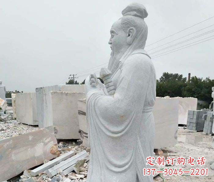 江西校园景观孔子石雕