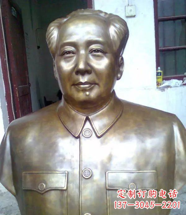 江西校园毛主席胸像伟人铜雕