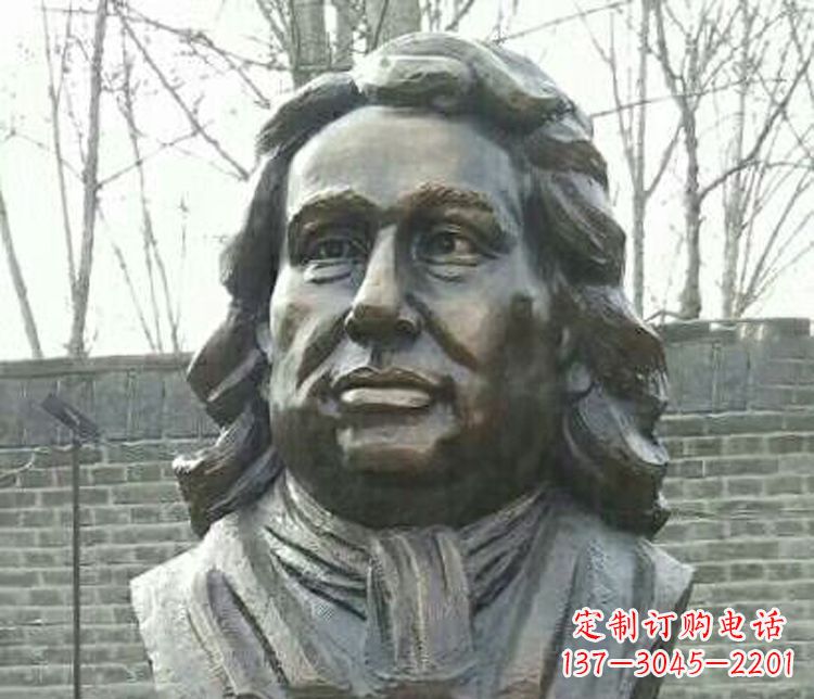 江西校园牛顿胸像铜雕