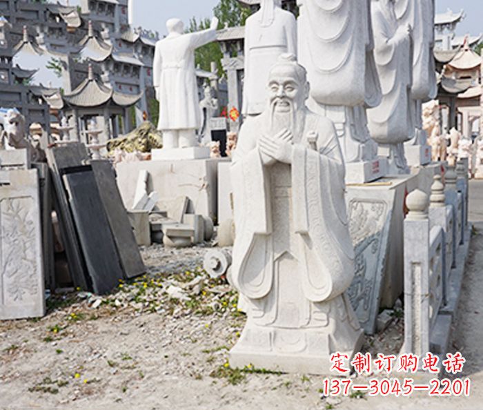 江西校园人物孔子石雕 (3)