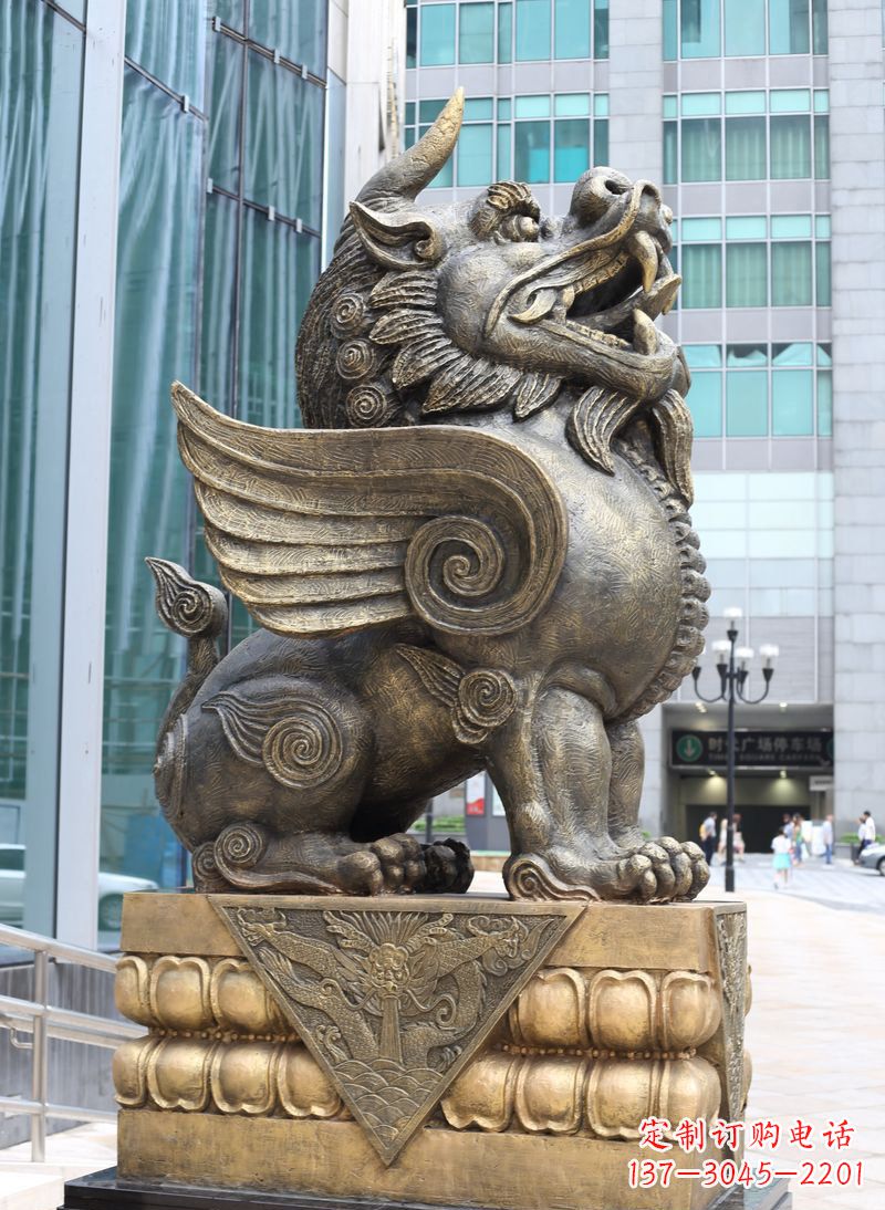 江西獬豸法院独角兽铜雕