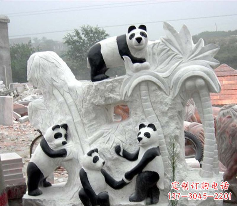 江西熊猫动物景观石雕