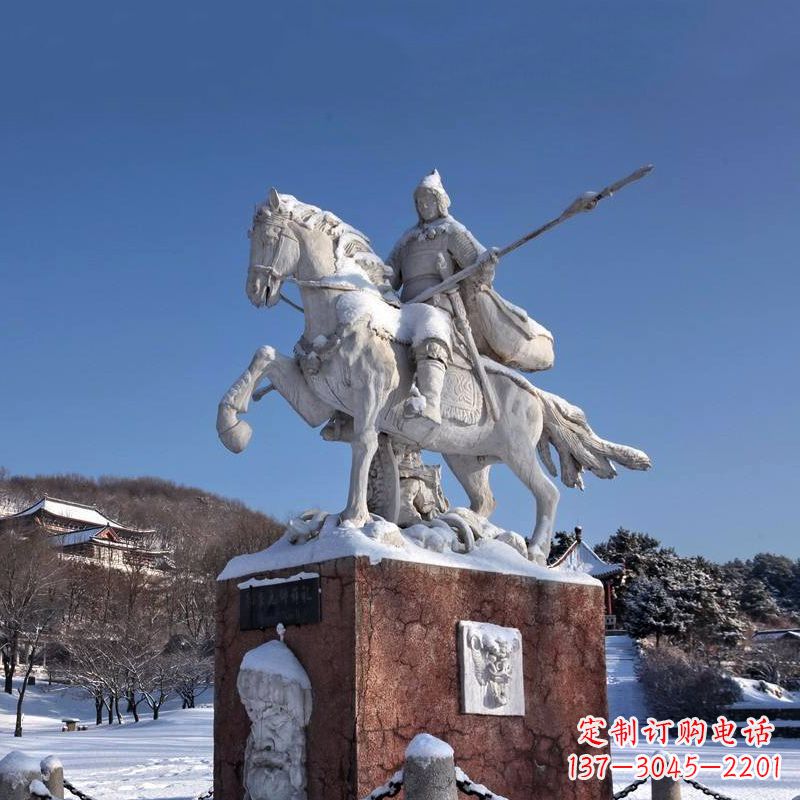 江西薛仁贵骑马雕像-中国历史名人唐朝名将景区景观雕塑