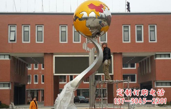 江西学校不锈钢地球雕塑