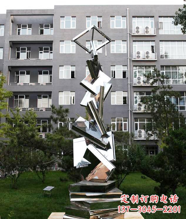 江西学校不锈钢书籍景观雕塑