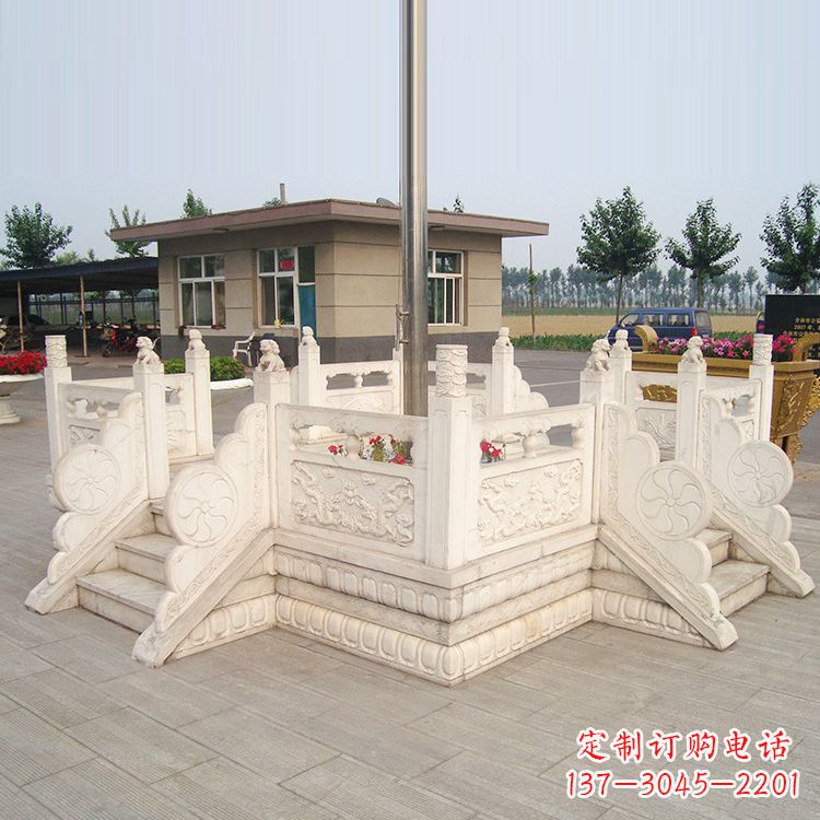 江西学校校园芝麻白广场升旗台