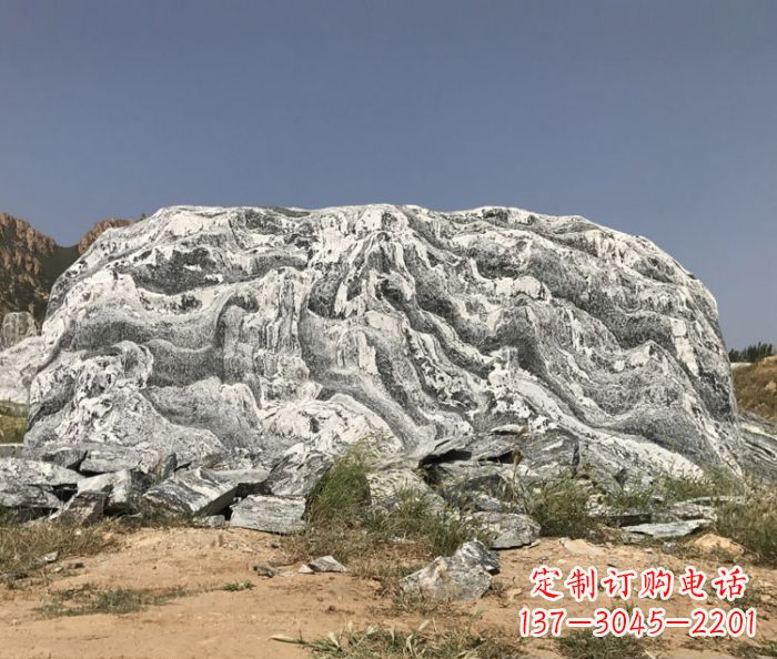 江西雪浪石假山公园景观石雕 (2)