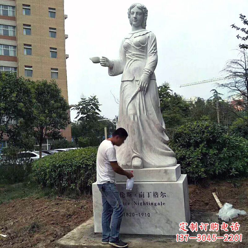 江西医院园林提灯天使南丁格尔石雕塑