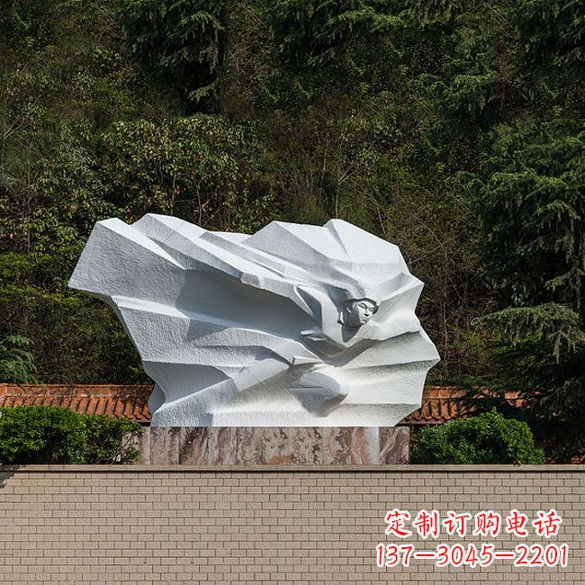 江西英雄人物黄继光景区景点汉白玉石刻雕塑