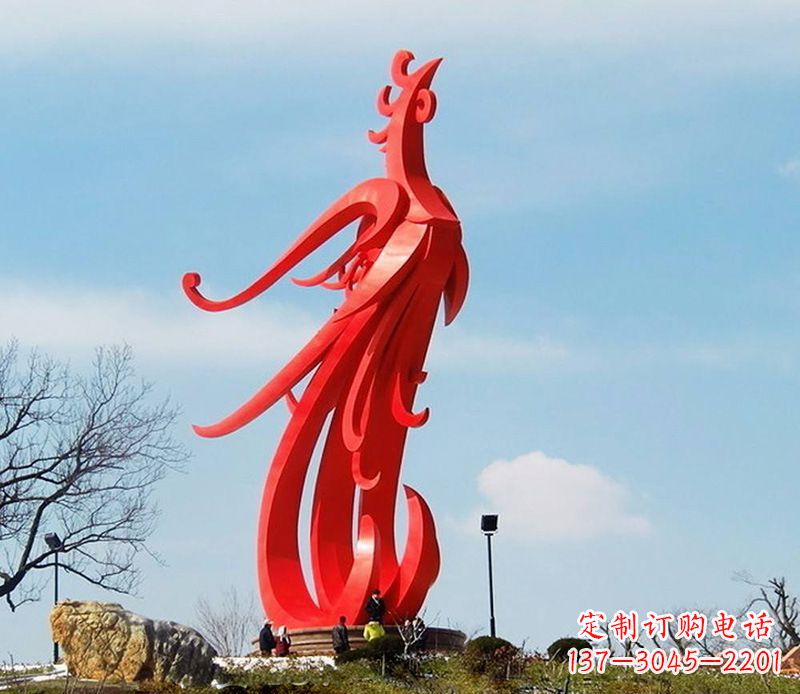 江西园林不锈钢凤凰雕塑