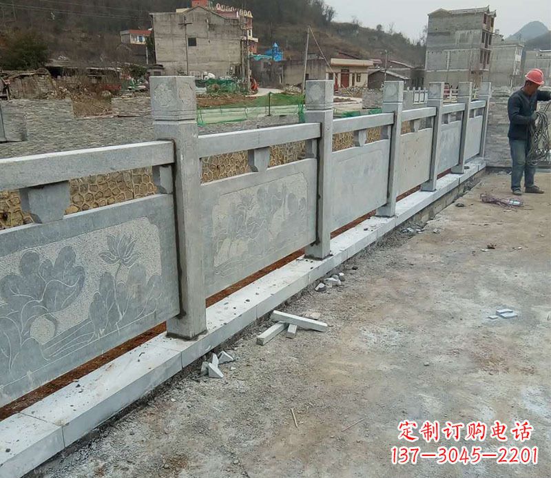 江西园林仿古石栏板景观石雕 (5)