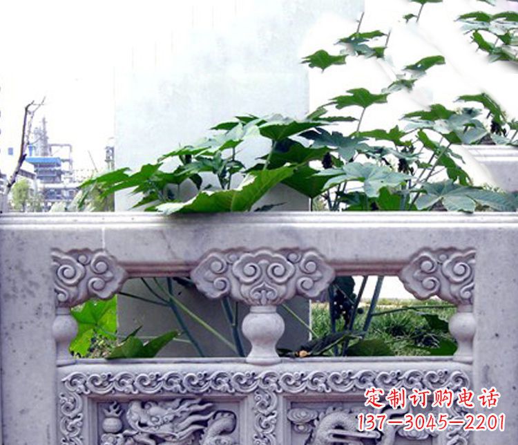 江西园林仿古石栏板景观石雕 (6)