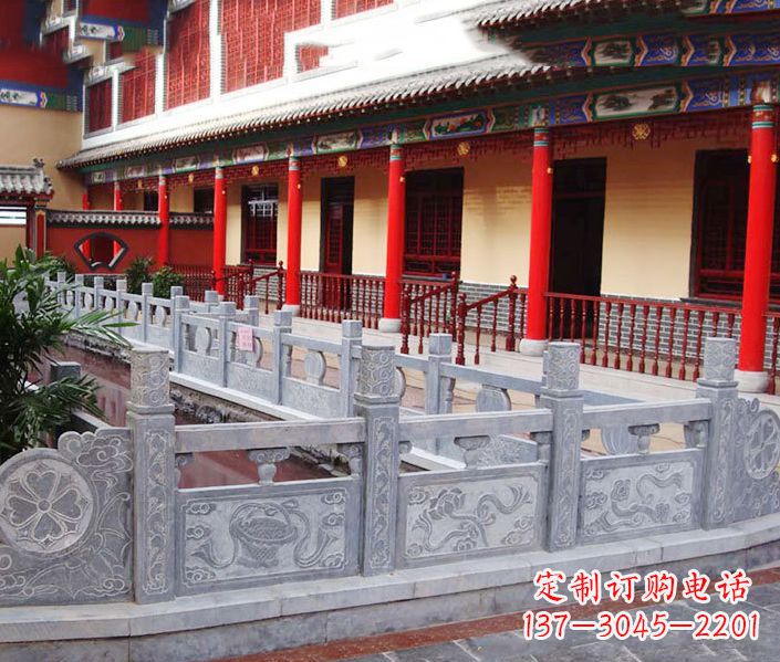 江西园林仿古石栏板景观石雕 (12)
