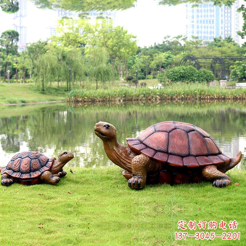 江西园林仿真乌龟玻璃钢池塘湖泊水景雕塑摆件