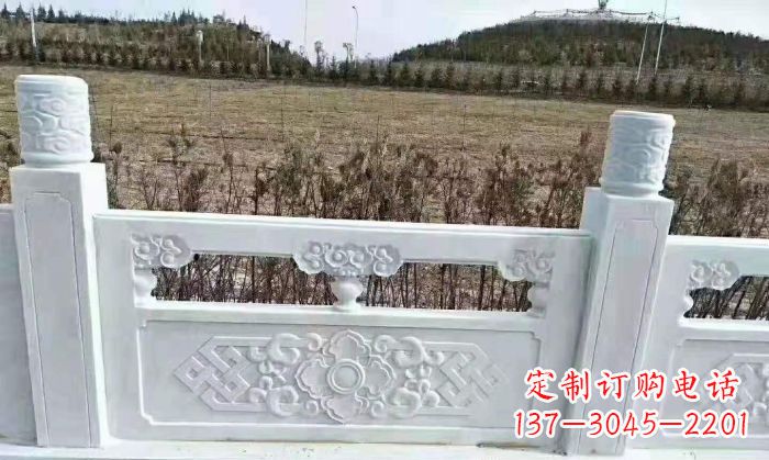 江西园林汉白玉石浮雕栏板 (4)