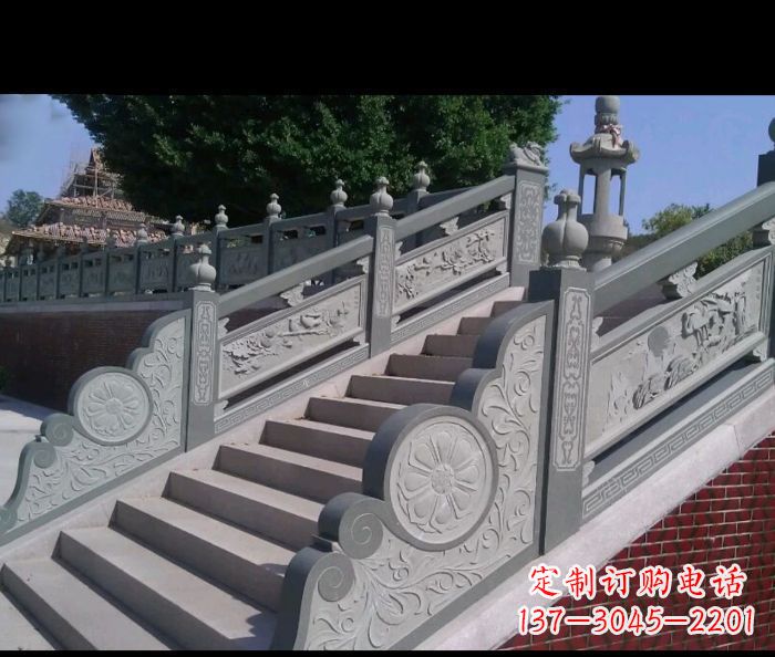 江西园林景观大理石栏板雕塑 (4)
