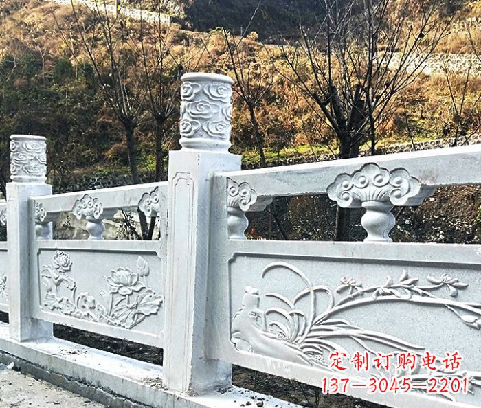 江西园林景观大理石栏板石雕 (7)
