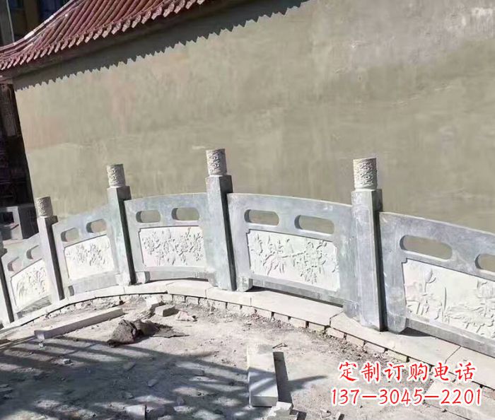 江西园林景观大理石桥栏板石雕 (5)