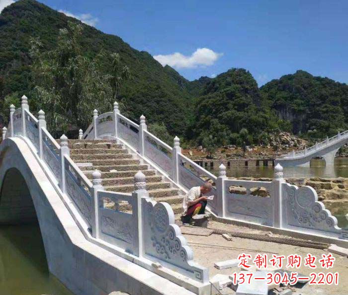 江西园林景观大理石桥栏板石雕_1