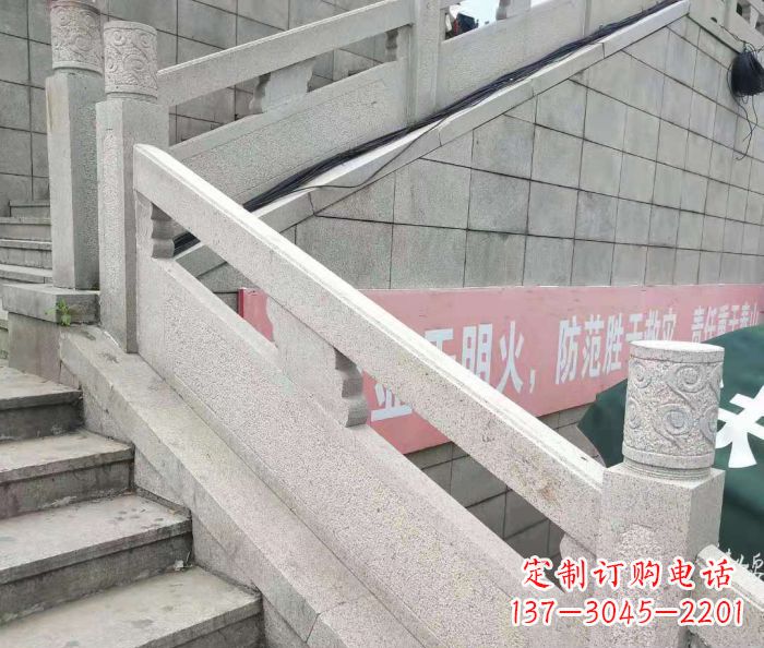 江西园林景观大理石桥栏板石雕_1 (2)