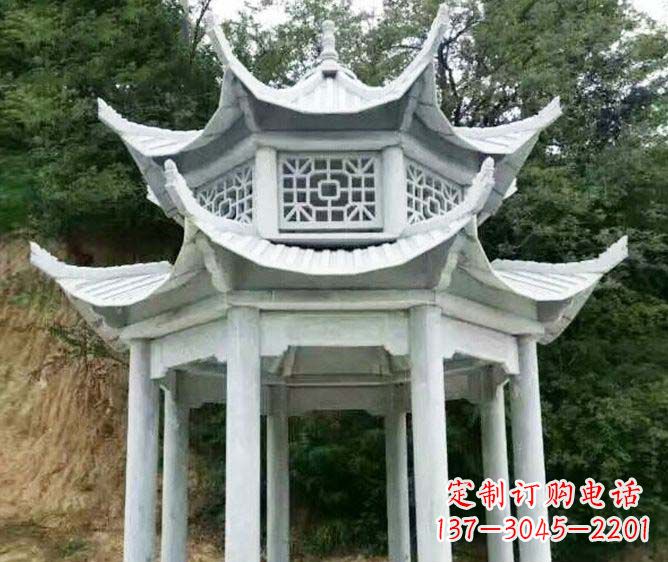江西园林景观多层凉亭石雕