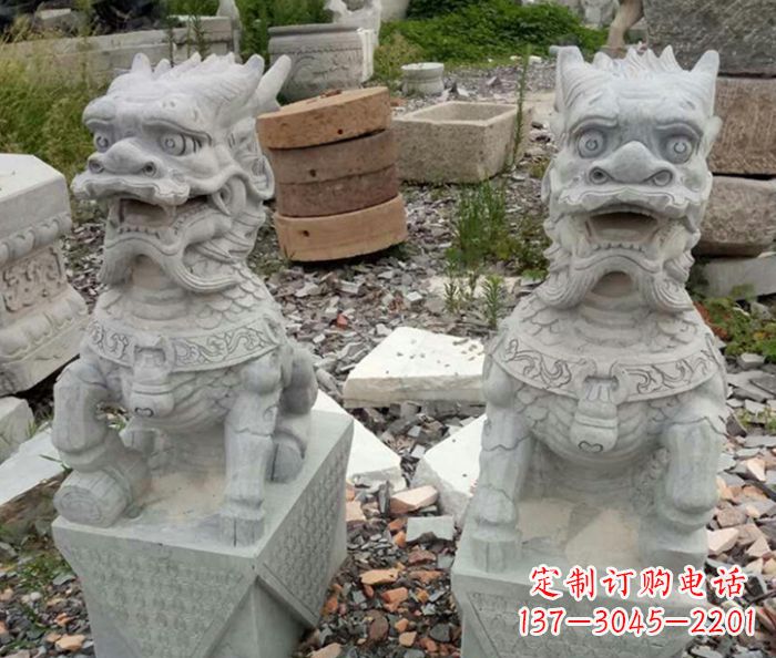 江西园林景观仿古麒麟石雕