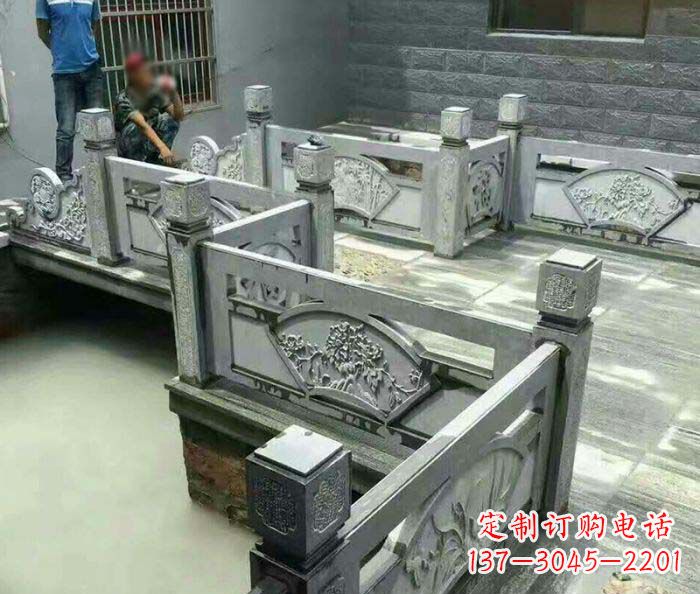 江西园林景观仿古石浮雕栏板 (4)