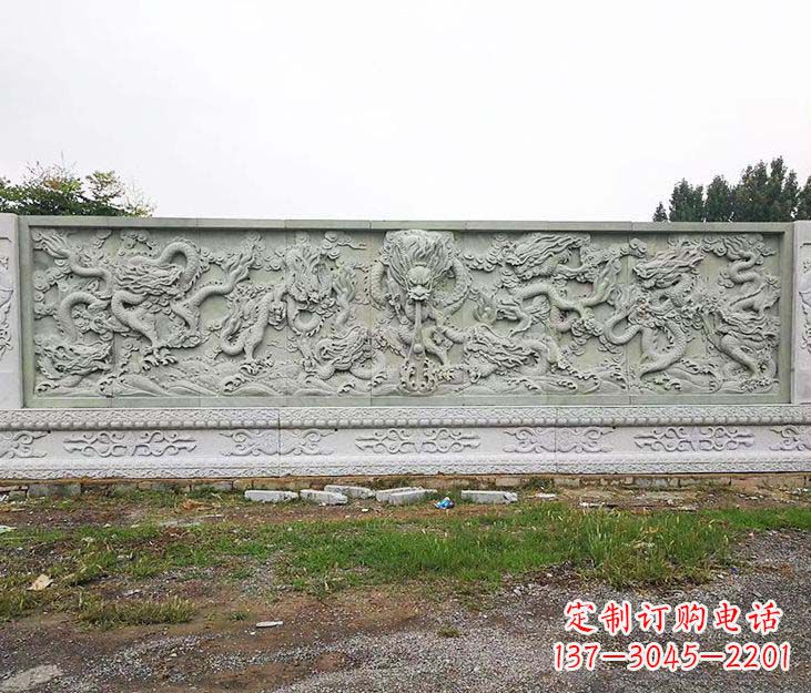 江西园林九龙壁景观石雕