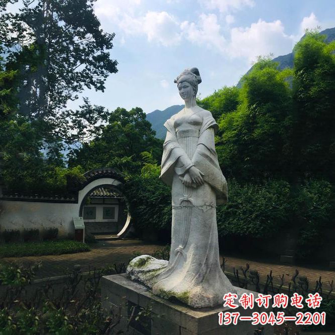 江西园林历史名人塑像王昭君汉白玉雕塑