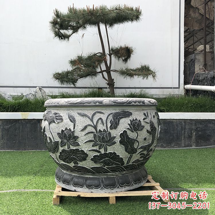 江西园林石雕水缸