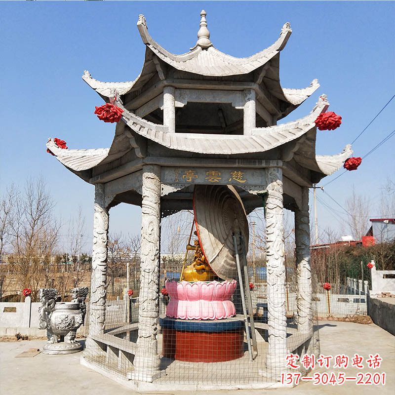 江西园林亭子双层凉亭