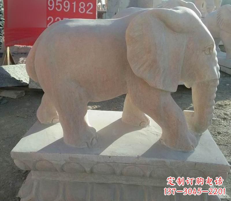 江西园林晚霞红大象雕塑