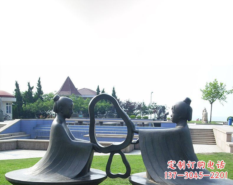 江西园林铸铜孔融让梨雕塑