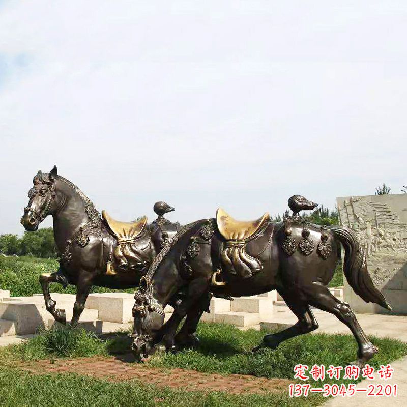 江西战马群公园景区动物情景雕塑