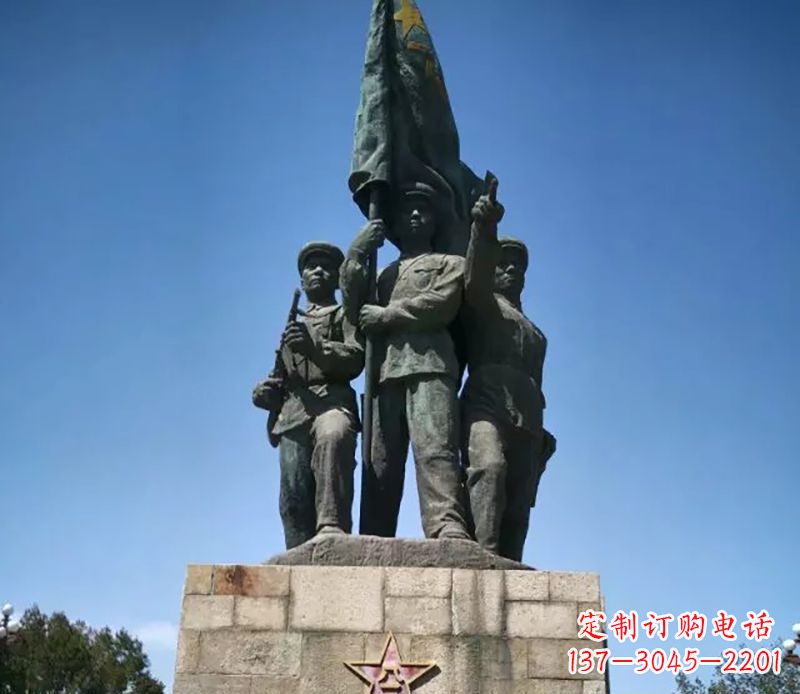 江西战士革命广场铜雕 