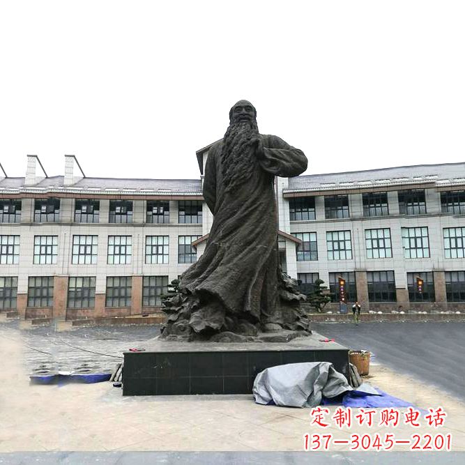 江西张大千铜雕塑像-景区广场名人雕塑
