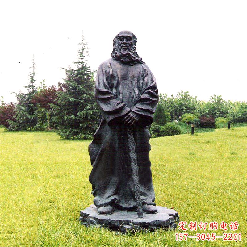江西张大千铜雕像-公园近代名人著名人物雕塑