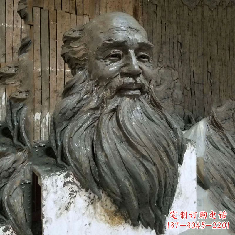 江西张大千头像雕塑泥稿