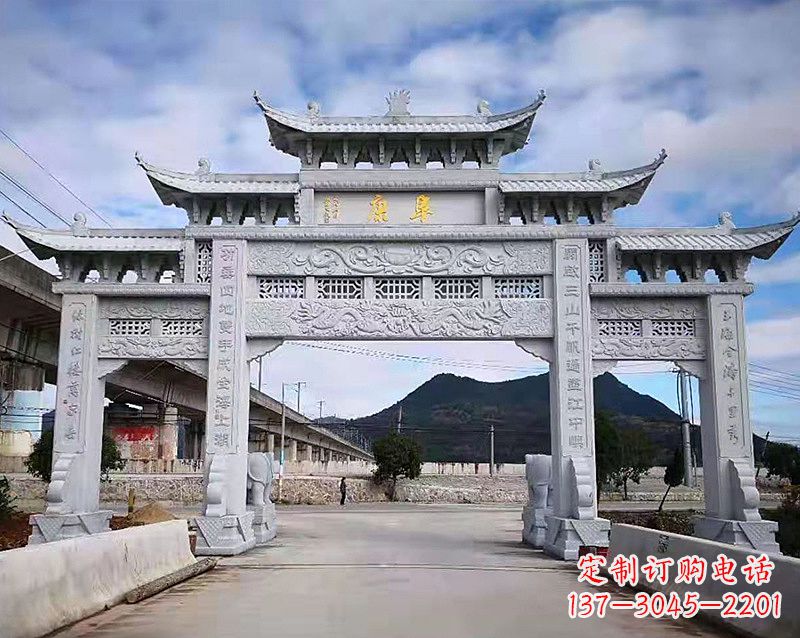 江西张掖石雕牌坊雕刻