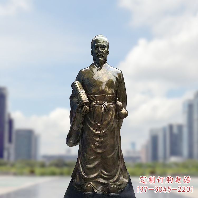 江西张仲景仿铜玻璃钢雕塑