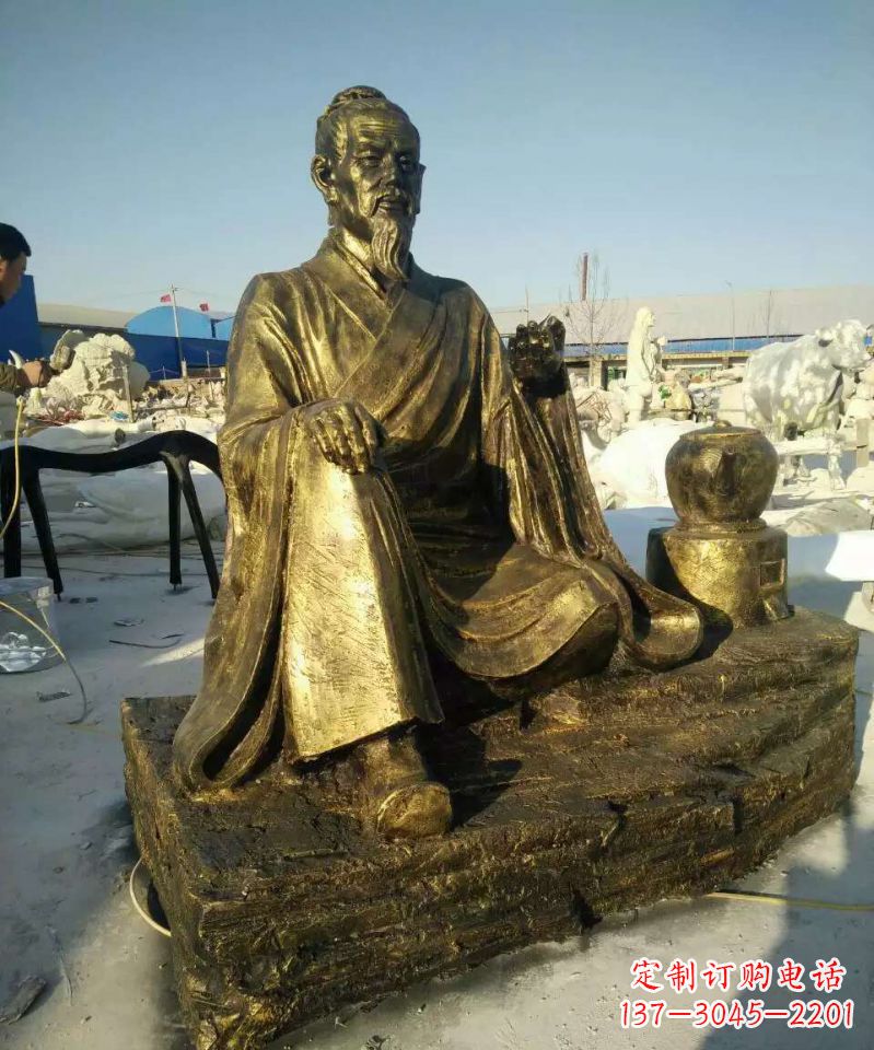 江西张仲景人物铜雕