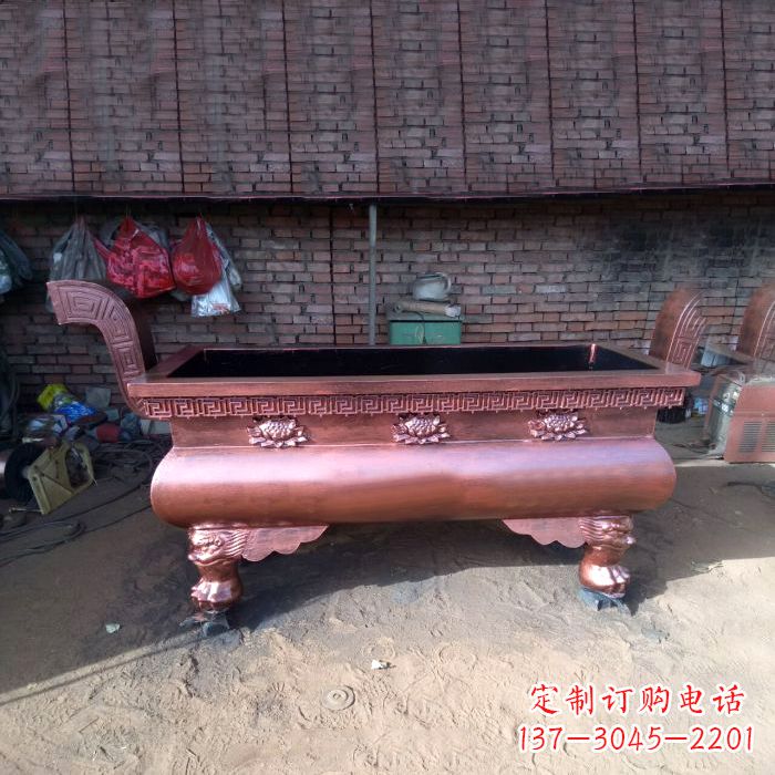 江西长方形铜香炉