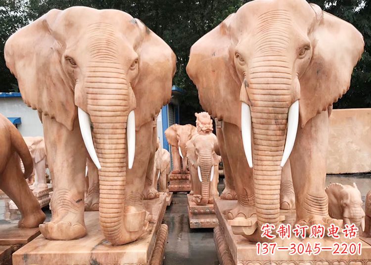 江西招财大象石雕