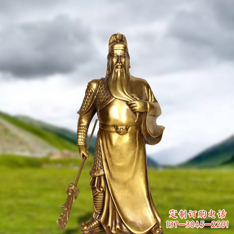 江西招财关公铜雕像