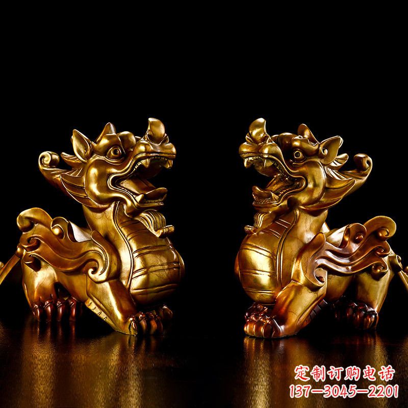 江西招财黄铜貔貅雕塑摆件